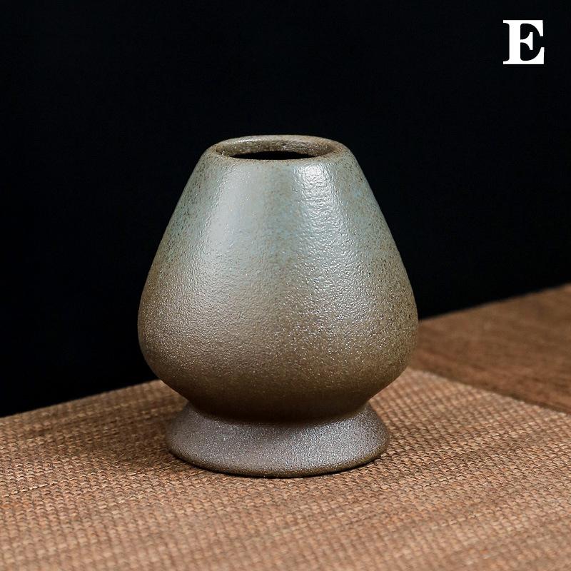 Japanese Coarse Pottery Matcha Tea Chasen Holder Stand Bowl Bamboo Whisk Grinder Teaware Tools Holder Tea Accessories Teaware