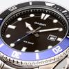 [Casio] Standard Analog Sport 200m Water Resistant Watch MDV-107D-1A2V Men's Black & Blue Bezel Metal Band