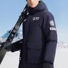 Fila Letter Zip-Up Hooded Down Jacket Men Outerwear Dark-Blue A11M346905F-NV