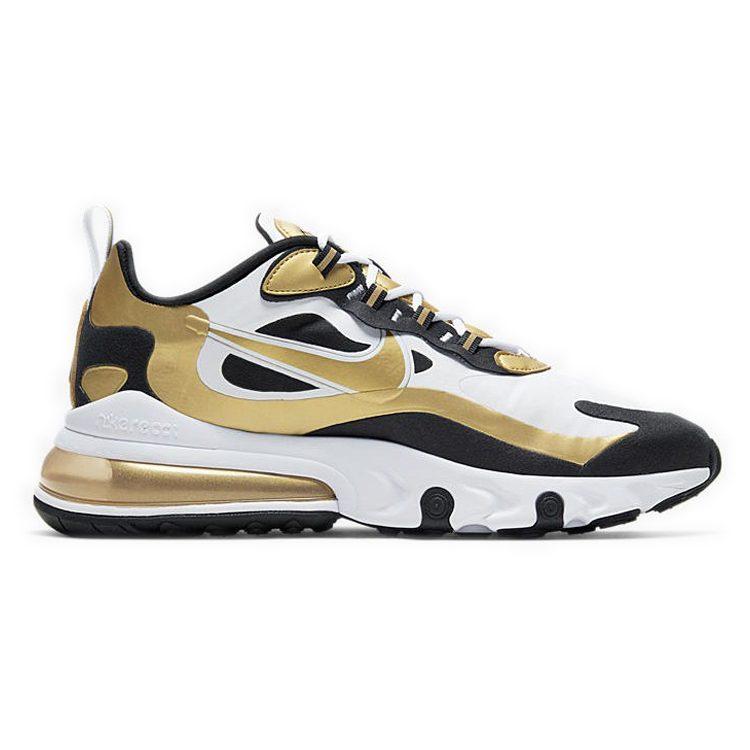 Nike Air Max 270 React White Metallic Gold CW7298-100