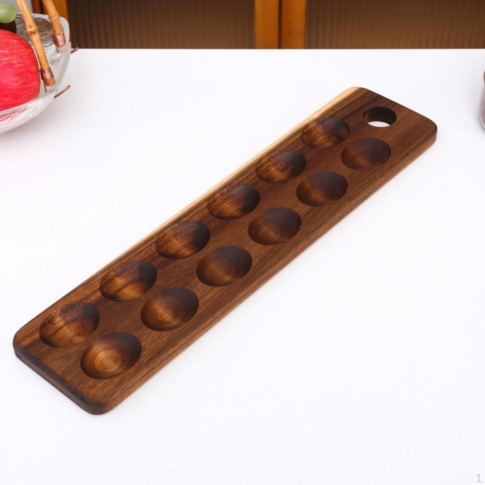 

Подставка для яиц, лоток, контейнер, декоративная разделочная доска из дерева для кухни, ресторана 12 Holes