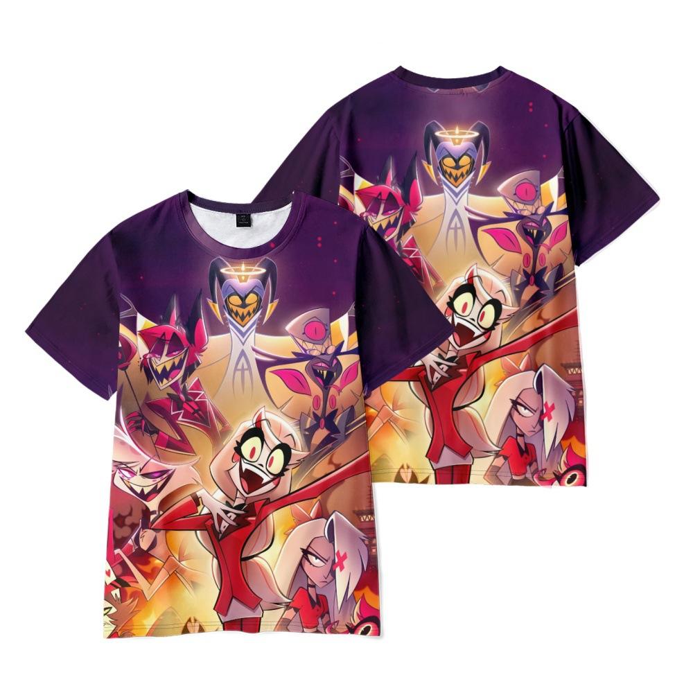 Summer Women Men's Short Sleeve Hazbin Hotel Tshirt Fitness Clothing New Men Tee Shirt Cosplay T-Shirt