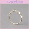 Classy And Stylish Womens Leaf Shaped Ring With Brilliant Crystals In Gold Silver And Rose Gold