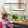14L Glass Fish Tank With Filter System, LED Lights, Water Pump, White