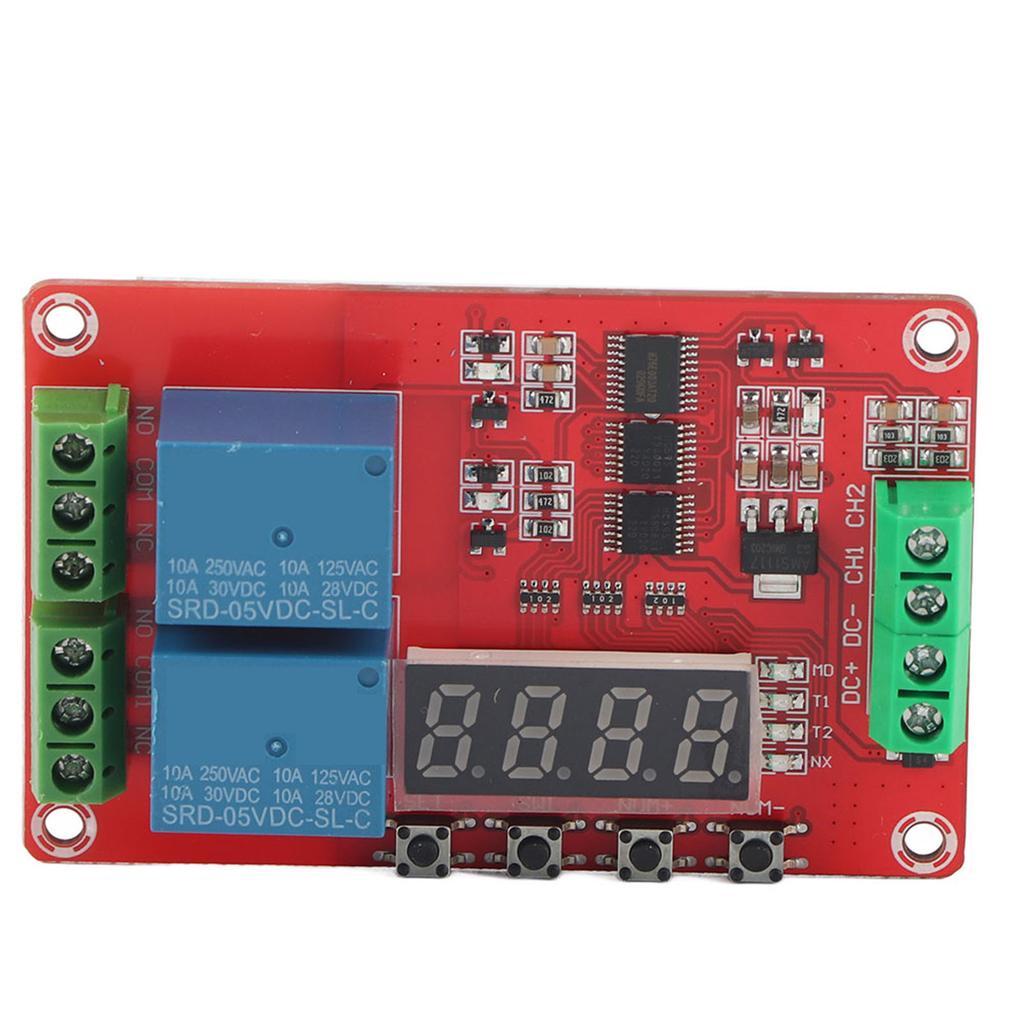 Zeitrelaismodul Hohe Qualität 2 Kanal Multifunktional 5V(Verzögerung Selbstsperr-Zykluszeit)
