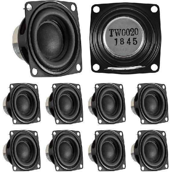 4pcs 2inch 4Ohm 10W Full Range Audio Speaker Stereo Woofer Loudspeaker for Arduino (4pcs)