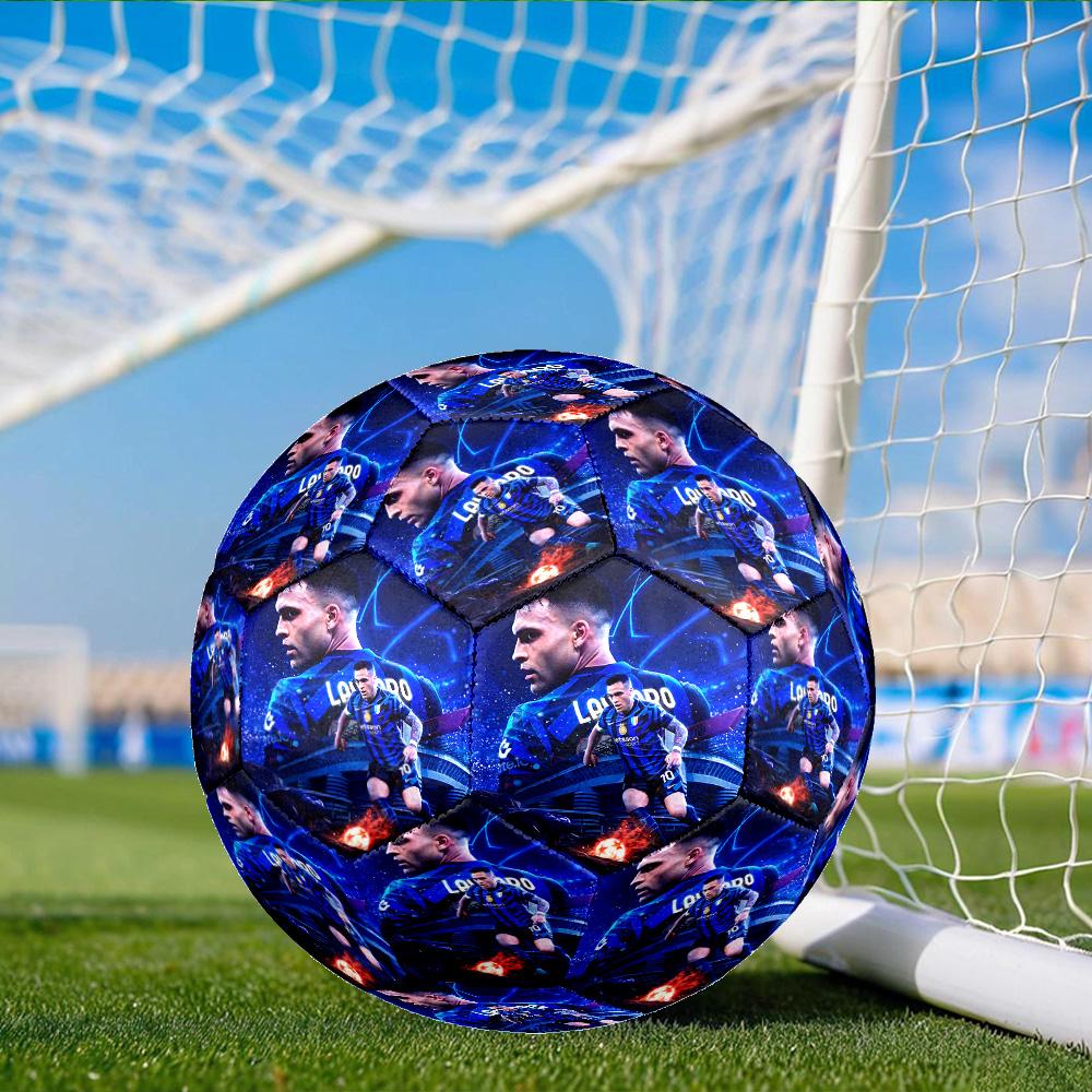 Inter Milan Star In Action Soccer Ball Size 5 Soccer Ball, Machine-stitched, Soft and Comfortable, Suitable for Training and Matches Fan Gift