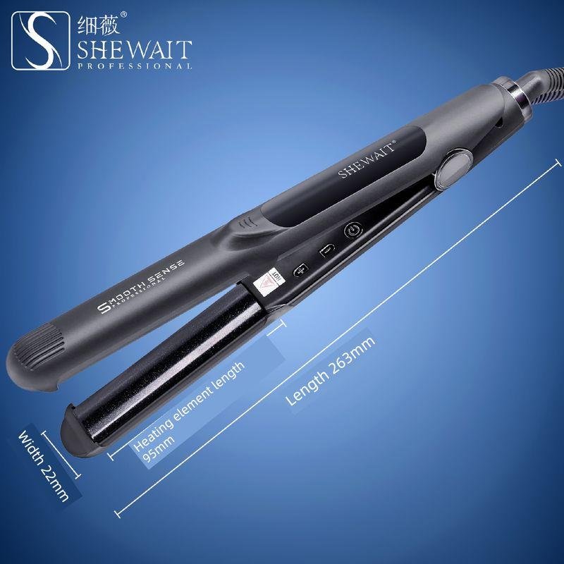 

Shewait Black Diamond Curved Half-Circle Flat Iron Negative Ion Straightener and Curler Dual-Use Bangs Curling Iron 22mm Black Diamond Semicircle