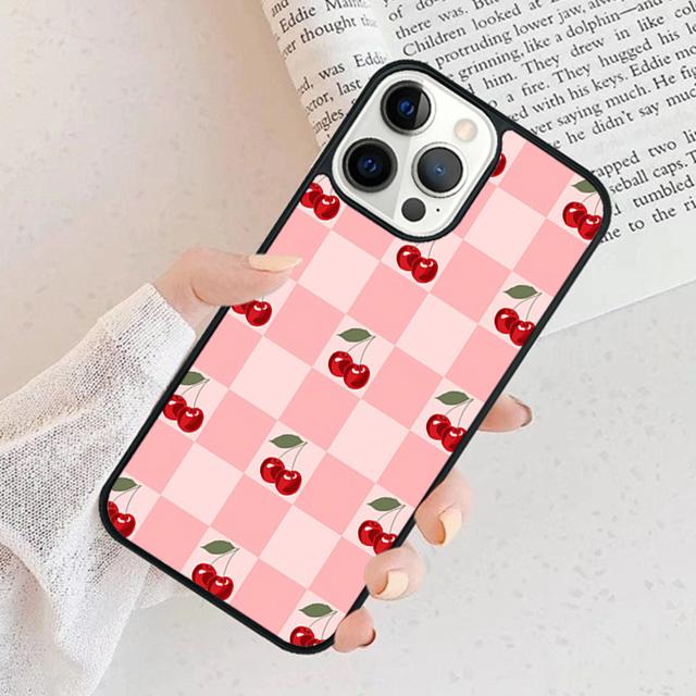 Rote Kirsche Sommerfrucht Handyhülle Für iPhone 17 Air 15 16e Hülle 11 13 14 Pro Max 12 Plus Max Fundas