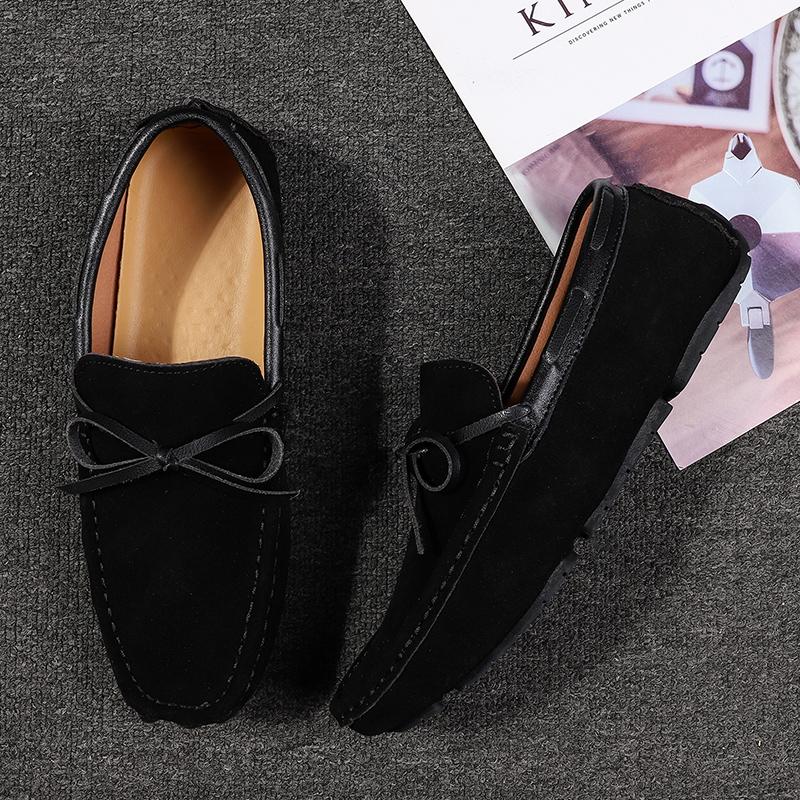 Luxury Suede Shoes Men British Style Loafers Men Dress Shoes Formal Driving Flats Moccasins Man Penny Shoes Big Size 38 -48