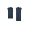 Meiyang Chubby Cotton Pique Knit Color Block Polo Neck Long Dress