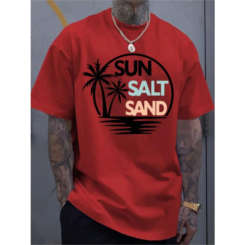 Men's fashionable round neck T-shirt