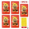 2026 Horse Year New Year Tai Sui Prayer Card 2/5Pcs Taoist Feng Shui Amulet Card Pvc Portable Bring Wealth And Luck