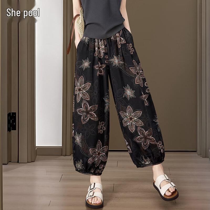 Women s Color-block Polka Dot Jogger Pants M
