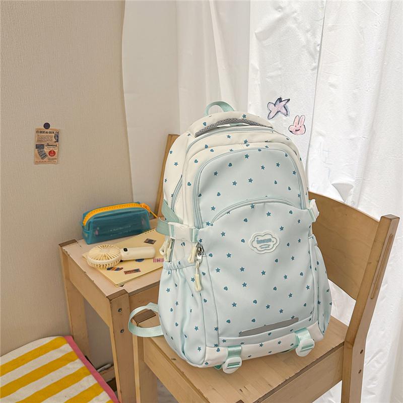 Star Backpack Middle School Students' Lightweight Schoolbag Women's Large Capacity Backpack