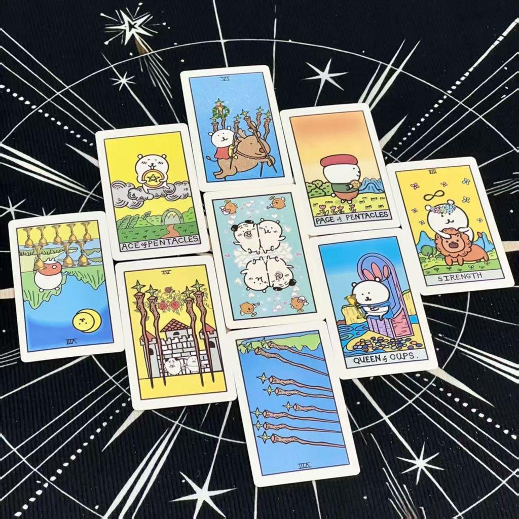 Selfdeprecating Bear Tarot Card Deck With Learning Guide For Casual Gaming And Gift
