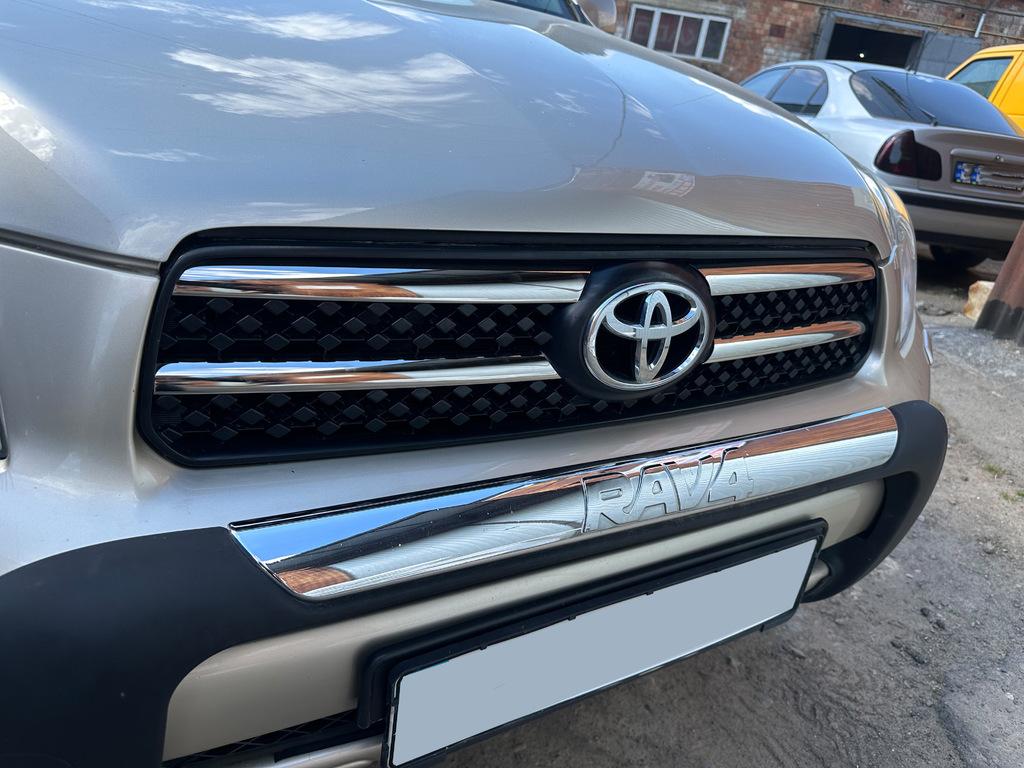 

Накладки на решітку 2006-2010 (4 шт, нерж) для Toyota Rav 4