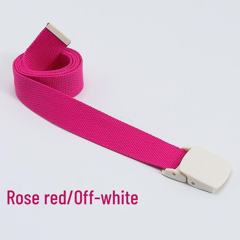 Canvasgürtel im koreanischen Stil mit Farbblockdesign für Studenten, Jugendliche und Outdoor-Aktivitäten