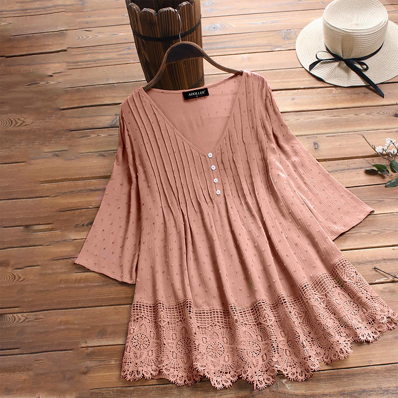 

Женская повседневная однотонная хлопковая льняная рубашка, большая свободная полая футболка XXXXXL розовый