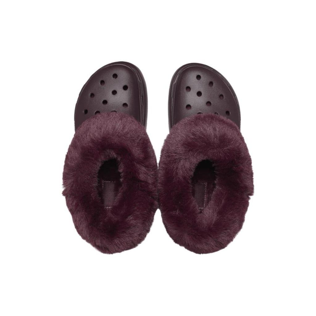 Crocs Clogs Warm Plush Shock Absorbing Non-Slip Breathable Durable Low-Top Casual Shoes Unisex Shoes Purple 208446-6WD