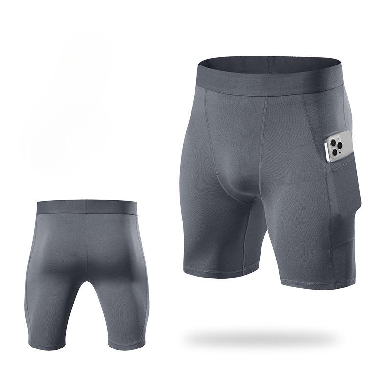 

Мужские компрессионные баскетбольные тренировочные фитнес-шорты быстросохнущие спортивные шорты с карманом XXL серый