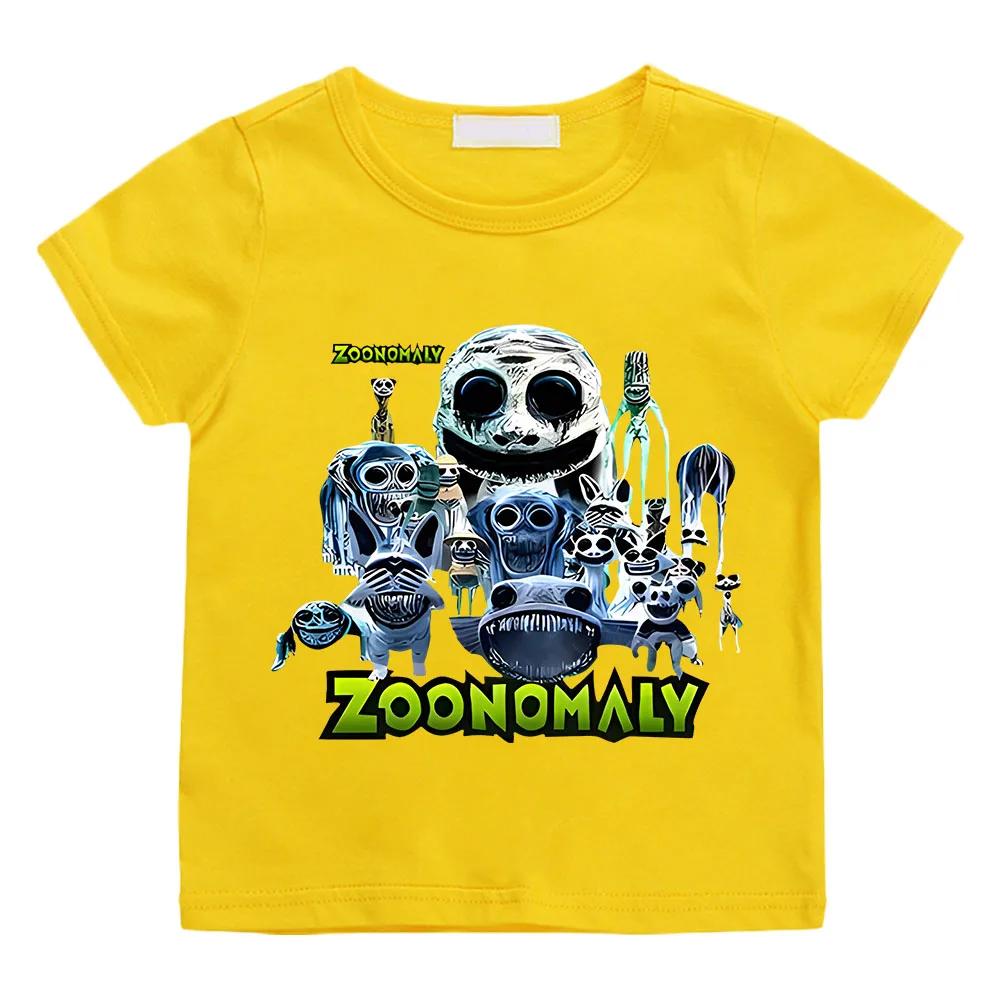 2025 Horror Game Zoonomaly T Shirt 2d Print T-shirts Cartoon Summer Short Sleeve Casual Streetwear Boys Girls Harajuku Tees Clothes