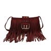 Minimalist Faux Suede Small Square Bag With Zipper Closure For Daily Casual Use