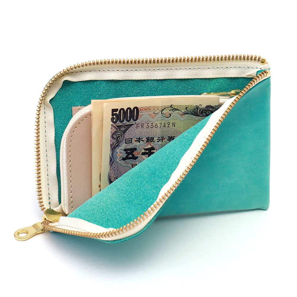 AGILITY affa "Smart Wallet" Smartphone Wallet with L-shaped Zipper, Cowhide Leather, Smartphone-sized Mini Wallet, Small Wallet