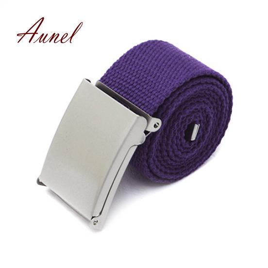 Fantastik Erkekler Unisex Kanvas Metal Toka Düz Dokuma İş Rahat Kemer Kayışı