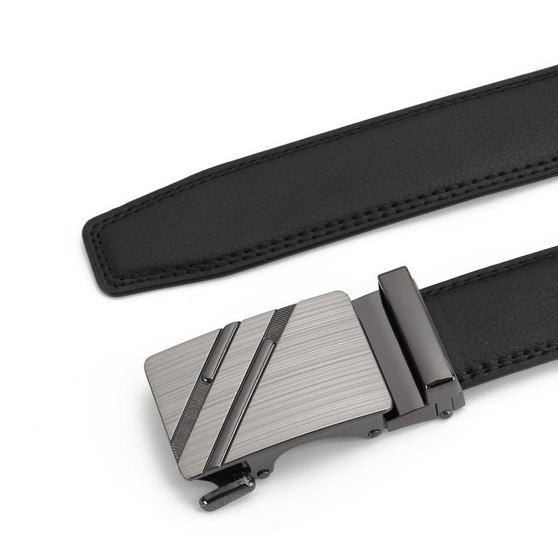 Men's Real Cowhide Belt Automatic Buckle Business and Casual Second Layer Cowhide Men's Waist Belt