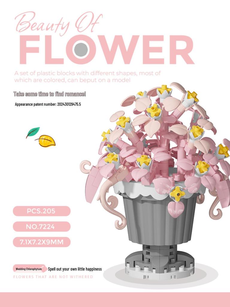 Rosa Eterna e Girasole Giocattolo da Costruzione - Fiori Freschi in Vaso per Regali di San Valentino e della Festa degli Insegnanti
