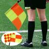 Professionell Domarflagga Flerfärgad med Svamphandtag Linjedomarflaggor Vattentäta Utgivningsflaggor Volleybollar Fotbollstillbehör