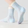 5 Pairs Girls Summer Mesh Breathable Cotton Socks Cute Candy Hollow Out Mid Calf Children Casual Socks
