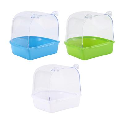 Parrot Bathing Tub Lovebirds Cage Accessories Parakeets Pet Bird Bath Box Parrot Water Shower Bowl Birds Parrot Bath House