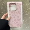 For iPhone 17 16 15 14 13 12 11 Pro Max Air Case Pink Leopard Print Lichee Pattern Silicone Cover For iPhone XS X XR 16 Plus 16E