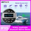 Rádio Marítimo Reprodutor de Mídia Estéreo Marinho MP3 À Prova D'água Bluetooth Áudio Rádio Receptor FM AM Adequado para Colheitadeiras ATV UTV SPA RZR