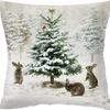 Nordic Christmas Snowman Pillowcase Linen Sofa Cushion Pillowcase New Style Christmas Pillowcase
