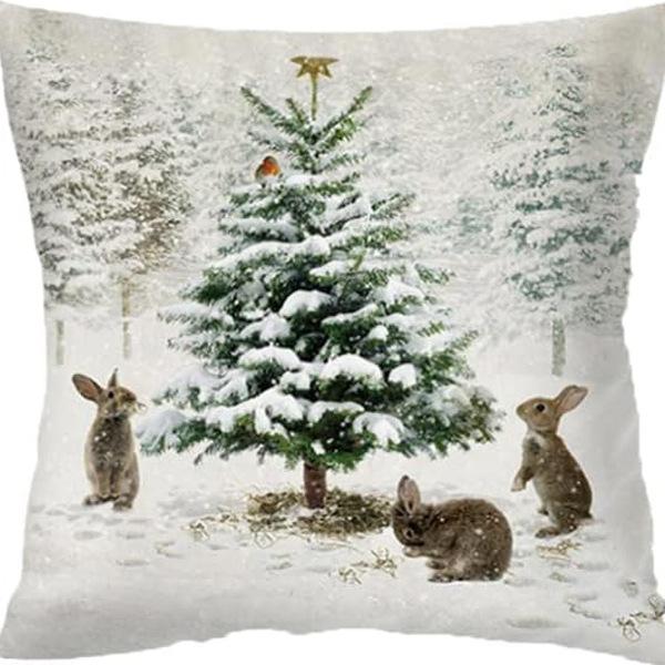 Nordic Christmas Snowman Pillowcase Linen Sofa Cushion Pillowcase New Style Christmas Pillowcase