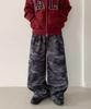 ROCKED GARAGE Unisex All-Season/Fleece-Lined Training Pintuck Balloon Two-Way Wide Pants_Military