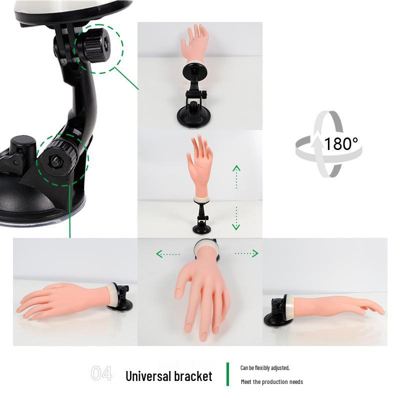 Bendable Nail Art Practice Hand with Adjustable Fingers
