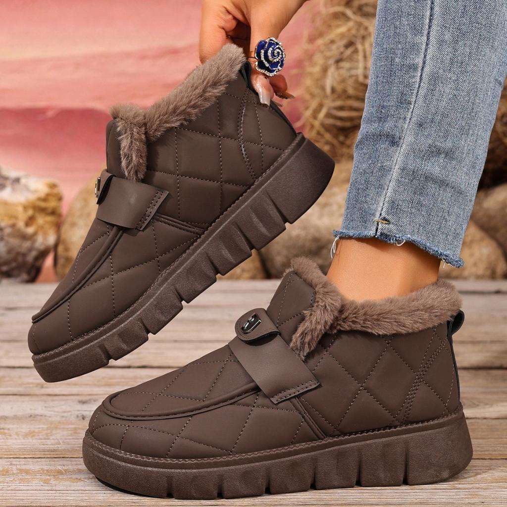 Snow Boots, Cotton Shoes, Winter New Style, Soft Sole with Thick Velvet, Warm and Fashionable, Versatile Cotton Boots