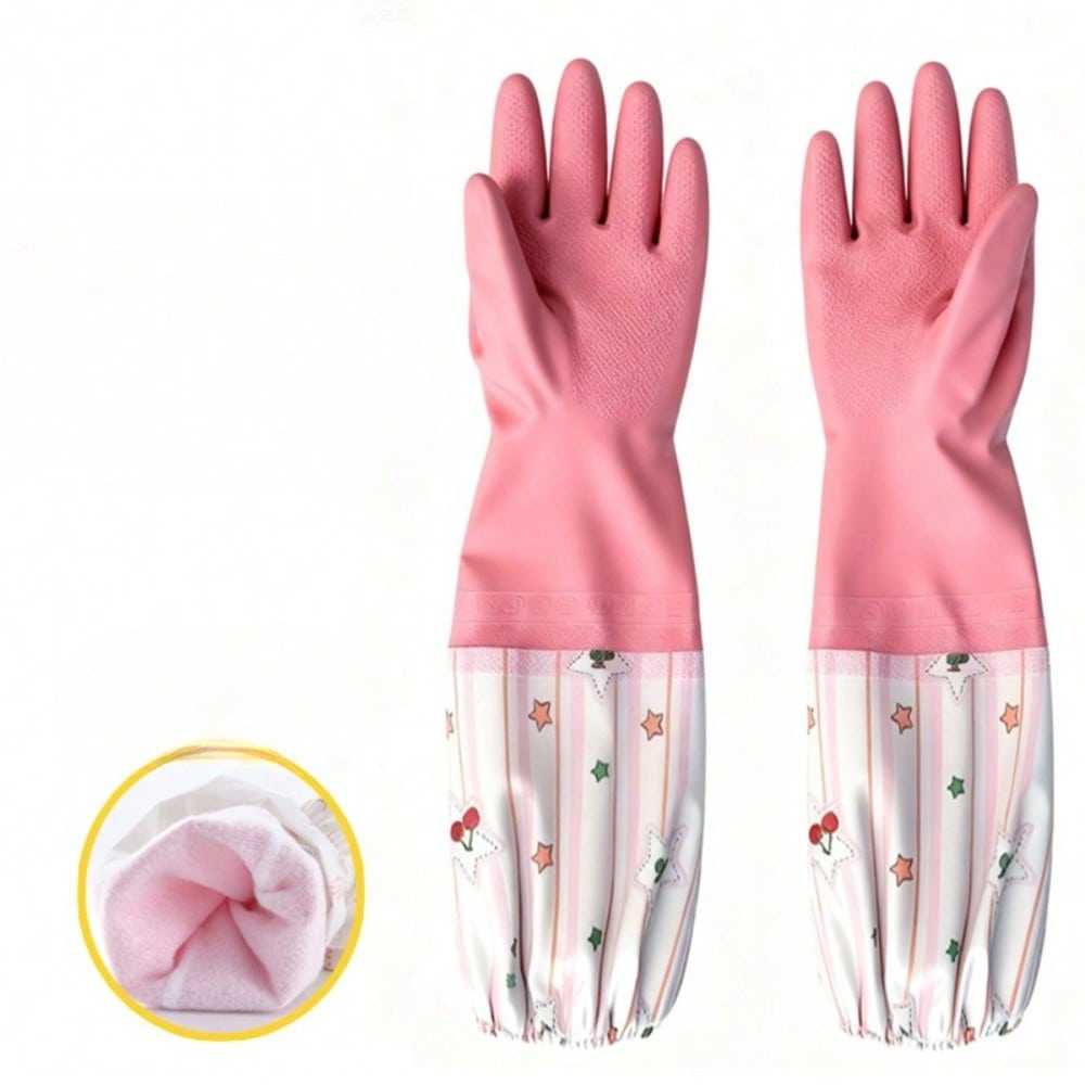 Household Gloves, Dish Washing, Women's Kitchen, Vegetable Washing, Household Cleaning, Laundry, Waterproof Extended Model