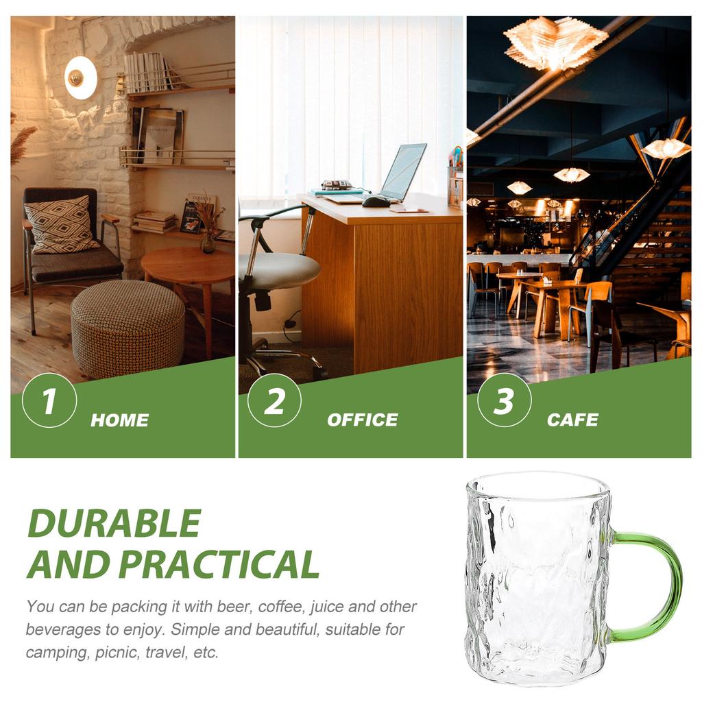 Smooth Edge Handheld Coffee Mug Made of Safe Material Multi-Function Drink Cup for Beer Juice Coffee Water Daily Use Home Office