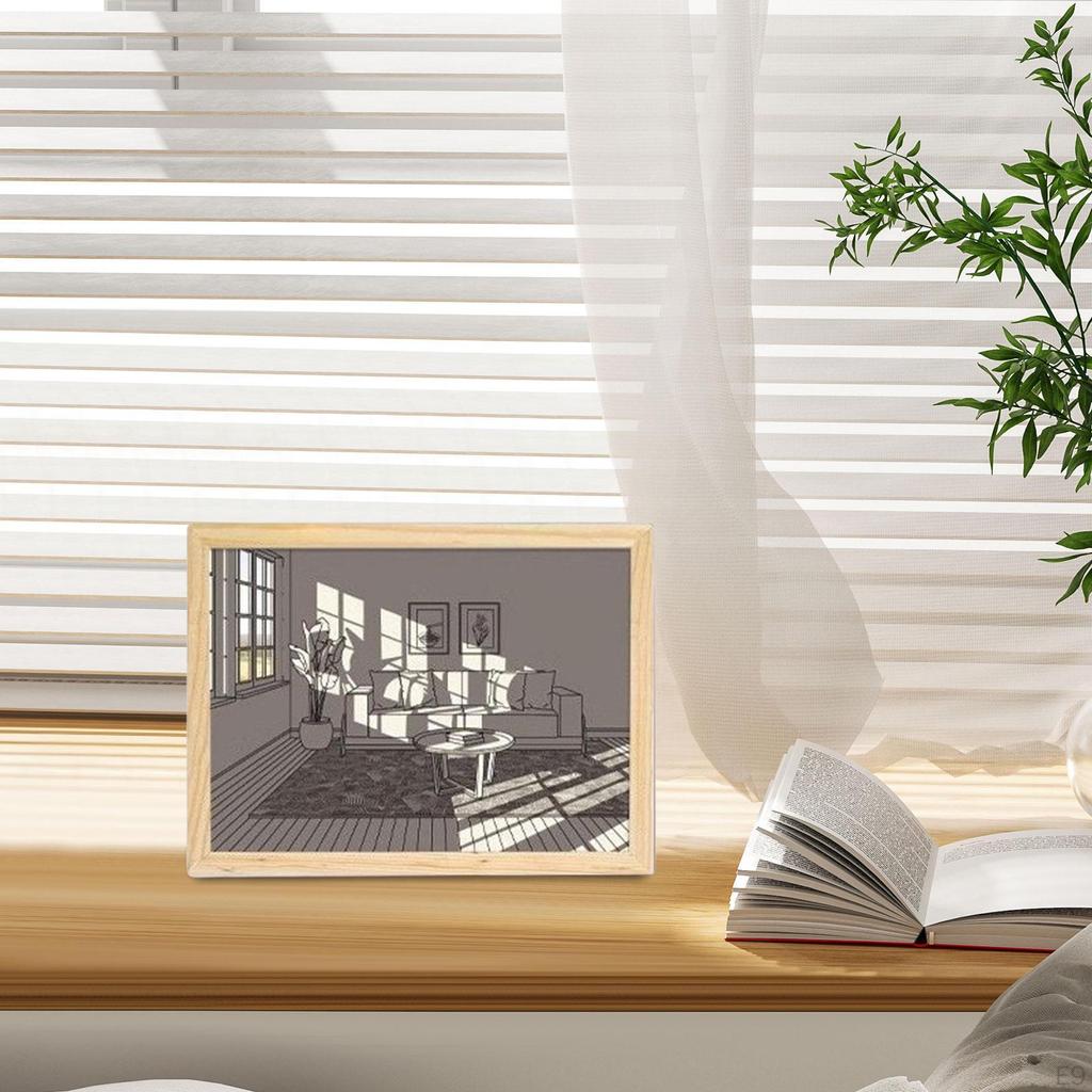 LED Lighting Painting Decoration Glowing Photo Frame Birthday Gift Art Night Lamp for