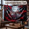 Mushroom Forest Theme Throw Blanket Custom Name Text Personalized Blanket Soft Cozy Blanket for Home Sofa Bed
