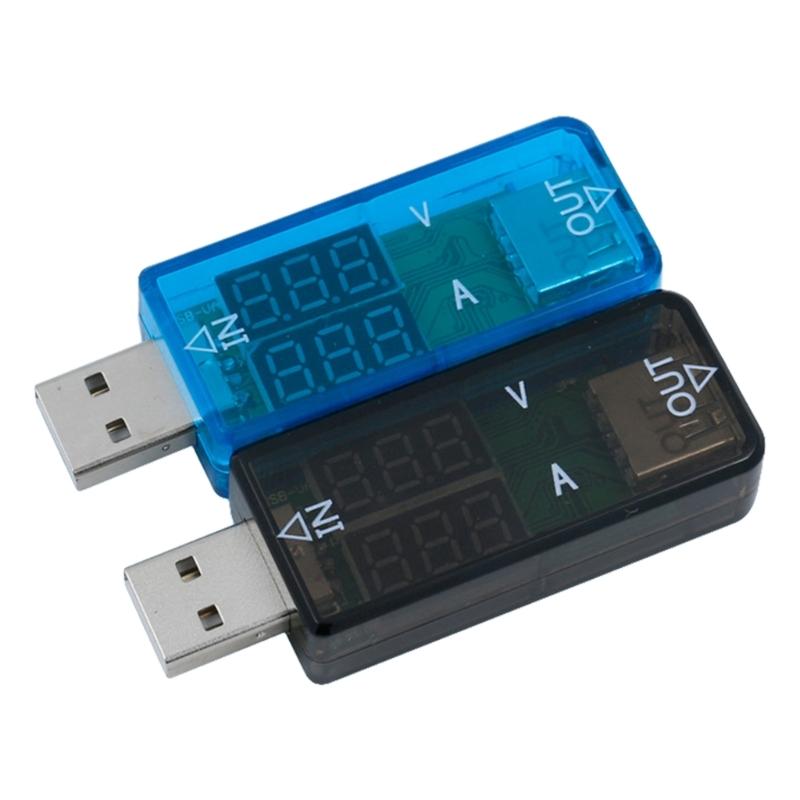 Battery Voltmeter Ammeter Charger Doctor USB Tester DC3.2-10V 0-3A Mobile Power Panel Monitor Gauge Meter LED Display