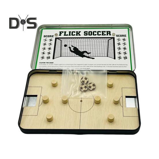 Reise-Brettspiel aus Holz, Baseball, Rugby, Flick, Fußball, Knöchel-Würfelspiel, interaktives Schreibtischspielzeug für mehrere Spieler, Kinder, Familienparty, Spieleabend, Essentials