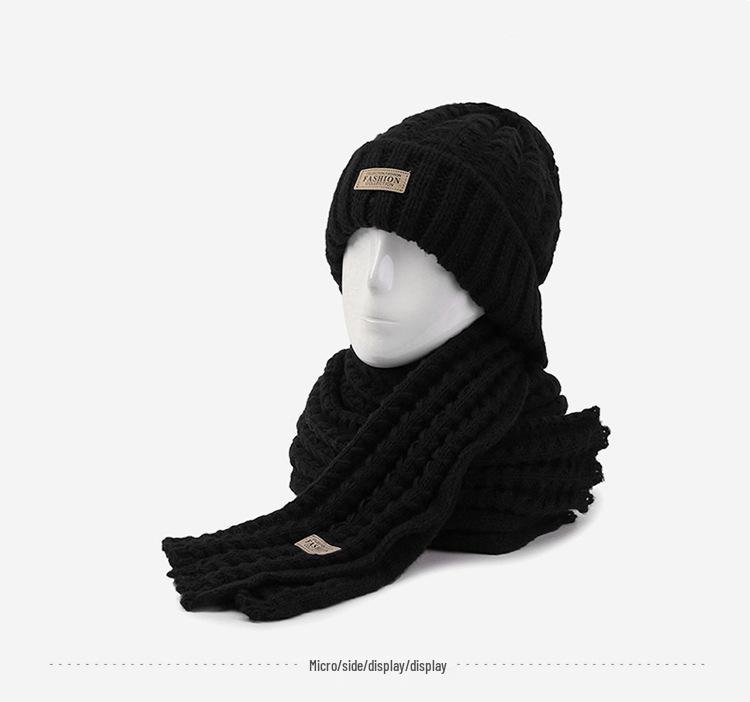 Damen Koreanischer Strickmützen- und Schal-Set – Winter Warm, Vielseitiges Design