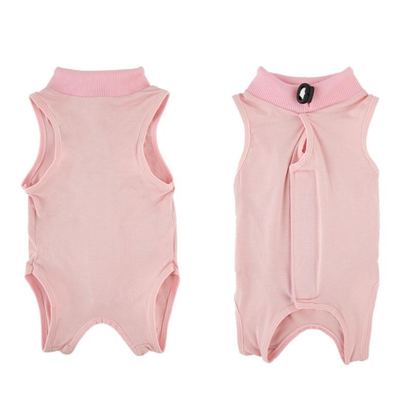 Pet Recovery Suit for Cats After Surgeries Protects Abdominal Area from Licking Features Tailored Opening for Male Cats