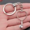 30mm Keychains Peach Heart Tags Wedding Jewelry Findings QY034